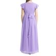 Hosszú halványlila alkalmi chiffon ruha, koszorúslányruha, 7-14 éves korig Hosszú halványlila alkalmi chiffon ruha, koszorúslányruha, 7-14 éves korig