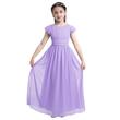 Hosszú halványlila alkalmi chiffon ruha, koszorúslányruha, 7-14 éves korig Hosszú halványlila alkalmi chiffon ruha, koszorúslányruha, 7-14 éves korig