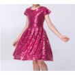 Pink csillogós flitteres parti ruha, alkalmi ruha szülinapra, fotózásra  4-8 éves korig