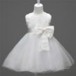 Csillogós tüllszoknyás fehér koszorúslány ruha, keresztelői ruha  1-10 éves korig