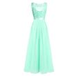 Mentazöld csipkés koszorúslány ruha, parti ruha, estélyi ruha chiffon ruha Mentazöld csipkés koszorúslány ruha, parti ruha, estélyi ruha chiffon ruha