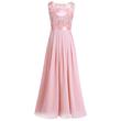 Rózsaszín csipkés koszorúslány ruha, parti ruha, estélyi ruha chiffon ruha XS-3XL Rózsaszín csipkés koszorúslány ruha, parti ruha, estélyi ruha chiffon ruha XS-3XL