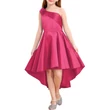 Pink / sötétrózsaszín aszimmetrikus alkalmi kislány chiffon ruha esküvőre, fotózásra 7-12 éves korig Pink / sötétrózsaszín aszimmetrikus alkalmi kislány chiffon ruha esküvőre, fotózásra 7-12 éves korig