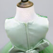 Flitteres halványzöld kislány alkalmi ruha, koszorúslány ruha 2-10 éves korig