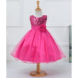 Flitteres rózsaszín kislány alkalmi ruha, koszorúslány ruha 2-10 éves korig