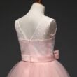 Hercegnős pink kislány alkalmi ruha esküvőre, koszorúslány ruha 7-8 éves