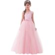 Hercegnős rózsaszín kislány alkalmi ruha esküvőre, koszorúslány ruha 10-13 éves korig