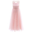 Hosszú tüllös pliszírozott rózsaszín alkalmi ruha, koszorúslányruha, báli ruha 7-16 éves
