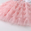 Rózsaszín tüllszoknyás nyuszis hosszúujjú alkalmi ruha  2-6 éves korig