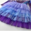 Sellős lila színátmenetes tüllszoknyás hosszúujjú alkalmi ruha  2-8 éves korig