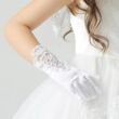 Csipkés fehér kesztyű alkalmi ruhákhoz, elsőáldozó kesztyű 6-12 éves korig