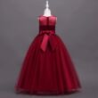 Hercegnős rózsaszín hosszú alkalmi ruha esküvőre, báli ruha, koszorúslányruha  4-14 éves korig