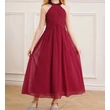 Bordó parketta mintás chiffon alkalmi ruha esküvőre, maxiruha koszorúslányruha 7-16 éves Bordó parketta mintás chiffon alkalmi ruha esküvőre, maxiruha koszorúslányruha 7-16 éves