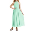 Menta zöld parketta mintás chiffon alkalmi ruha esküvőre, maxiruha koszorúslányruha 7-16 éves Menta zöld parketta mintás chiffon alkalmi ruha esküvőre, maxiruha koszorúslányruha 7-16 éves