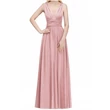 Női V kivágású mályva chiffon maxi ruha koszorúslány ruha, parti ruha, estélyi ruha Női V kivágású mályva chiffon maxi ruha koszorúslány ruha, parti ruha, estélyi ruha