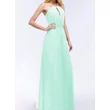 Női mentazöld chiffon maxi ruha koszorúslány ruha, parti ruha, estélyi ruha Női mentazöld chiffon maxi ruha koszorúslány ruha, parti ruha, estélyi ruha