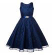 Kék alkalmi ruha, hercegnős csipkeruha  4-13 éves korig 