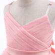 Tüllős, pliszírozott rózsaszín koszorúslányruha, parti ruha 4-14 éves korig