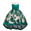 Zöld himzésés tüllös  koszorúslány ruha,  kislány alkalmi ruha 3-12 éves korig