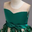 Zöld himzésés tüllös  koszorúslány ruha,  kislány alkalmi ruha 3-12 éves korig