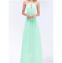 Női mentazöld chiffon maxi ruha koszorúslány ruha, parti ruha, estélyi ruha 