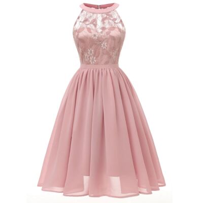 Női  rózsaszín mályva alkalmi ruha esküvőre, koszorúslányruha, báli ruha S-XL